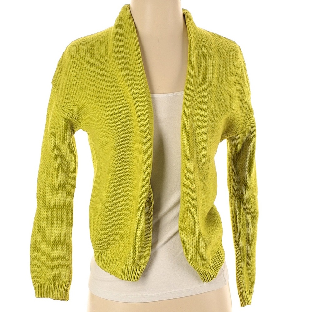 Magaschoni Chartreuse Shawl Sweater Size Small